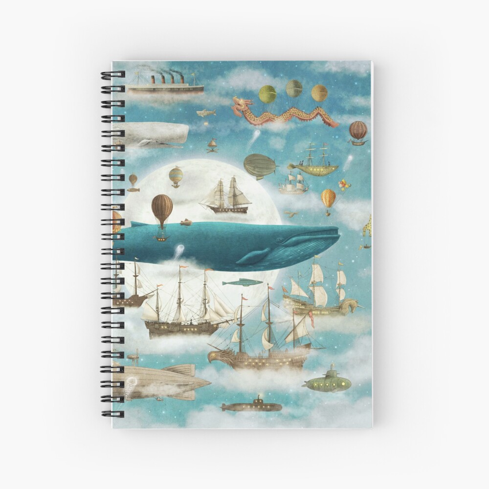 Ocean Meets Sky - Book Spiral Notebook