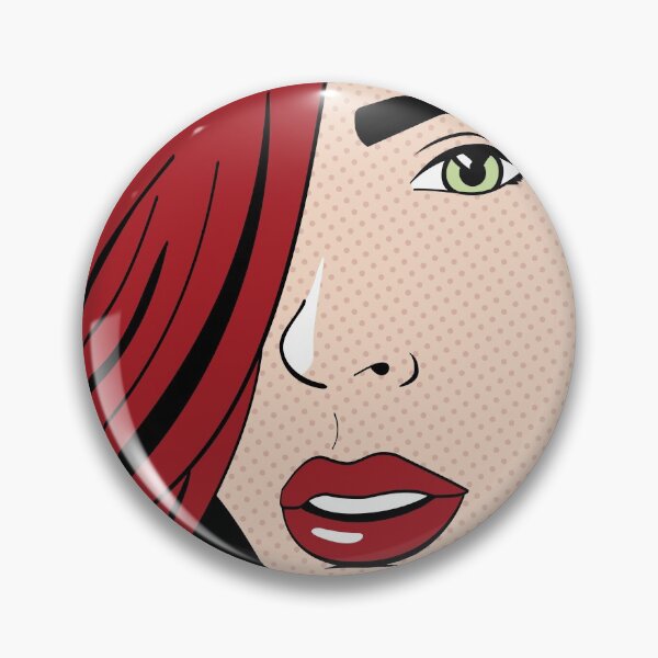 Item preview, Red Hair Retro Vintage Beauty Lady Comic Pop Art designed and sold by lemontee.