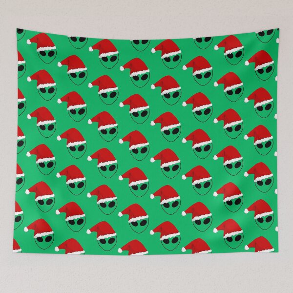 Item preview, Alien Christmas, Extraterrestrial Christmas, Santa Alien, alien face, space, Sci Fi, UFO, Outer Space designed and sold by HomeConscious.