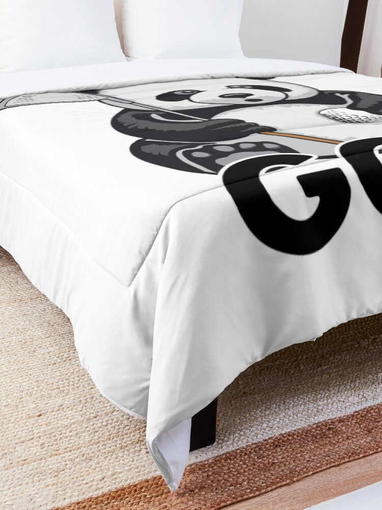 Alternate view of Golf Panda All I Want To Do Is Cute Bear Player Comforter
