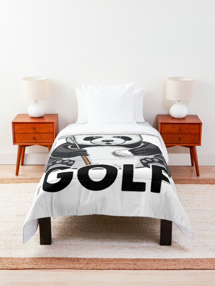 Alternate view of Golf Panda All I Want To Do Is Cute Bear Player Comforter
