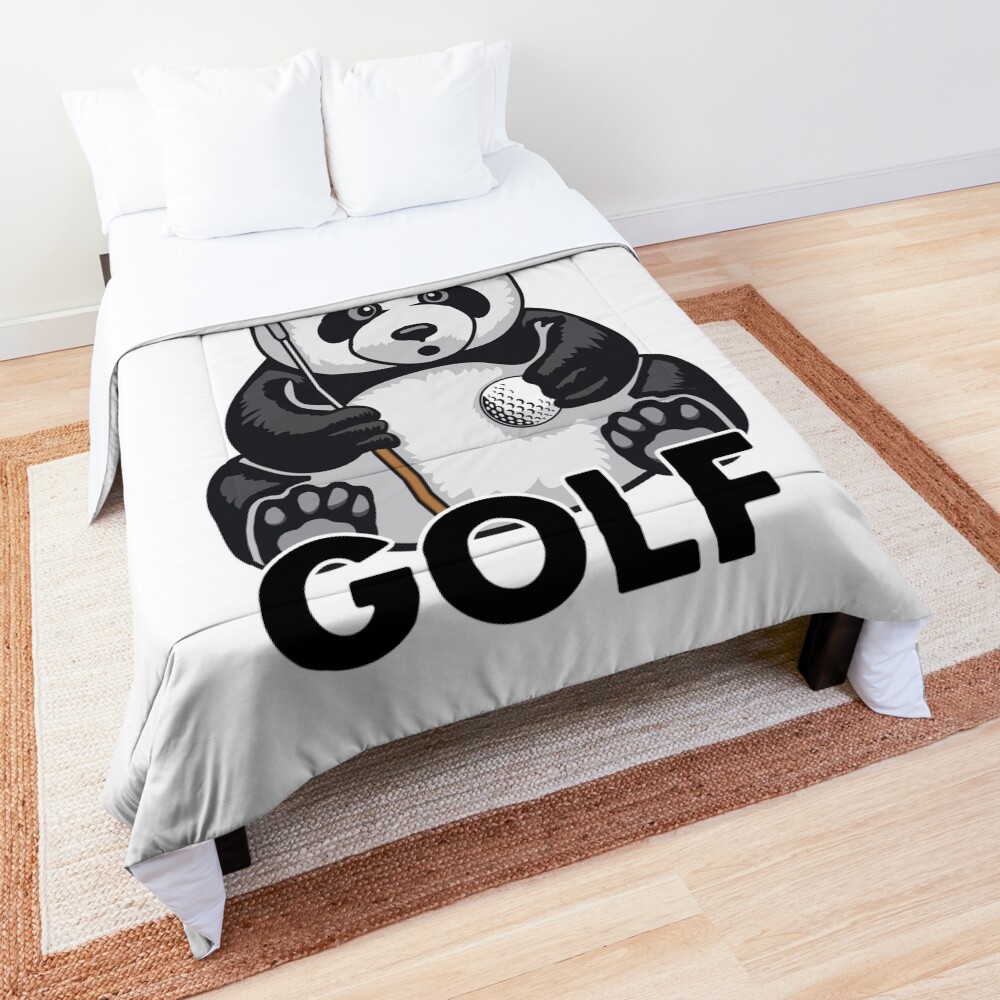 Golf Panda All I Want To Do Is Cute Bear Player Comforter