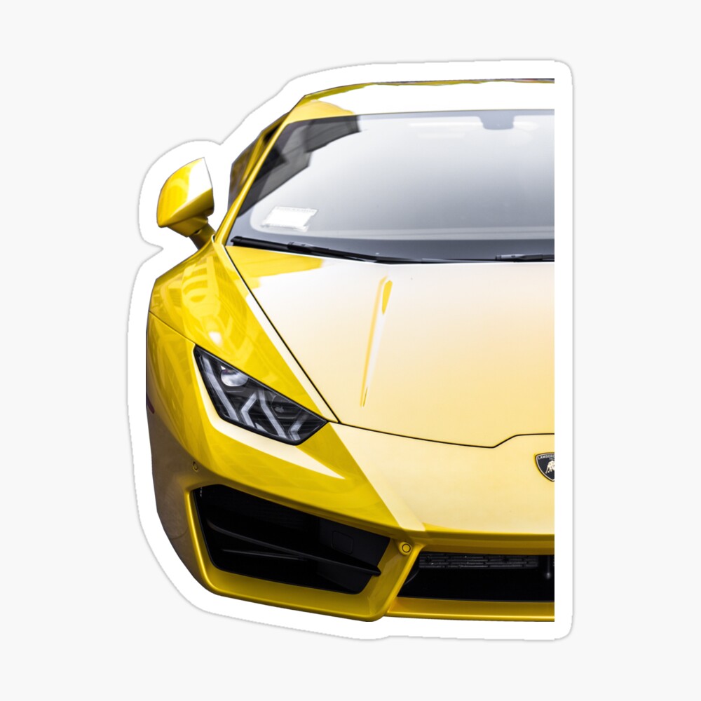 Lamborghini Car Yellow Headlight