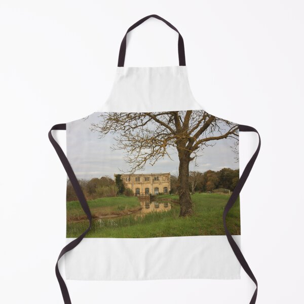 Item preview, natural panorama with an ancient industrial structure the old dewatering building on the Arno river among the green grass in coltano pisa tuscany designed and sold by alessiapenny.