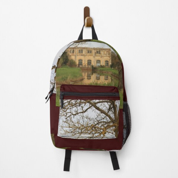 Item preview, natural panorama with an ancient industrial structure the old dewatering building on the Arno river among the green grass in coltano pisa tuscany designed and sold by alessiapenny.