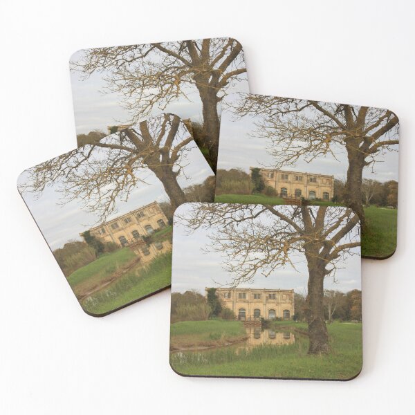 Item preview, natural panorama with an ancient industrial structure the old dewatering building on the Arno river among the green grass in coltano pisa tuscany designed and sold by alessiapenny.