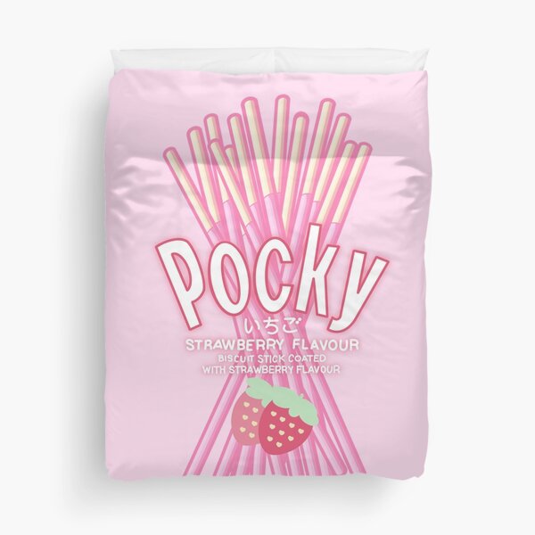 Strawberry Japanese pocky sweet Duvet Cover