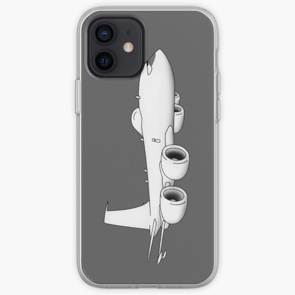E-6 Mercury TACAMO Military Jet Aircraft Cartoon Illustration iPhone Soft Case