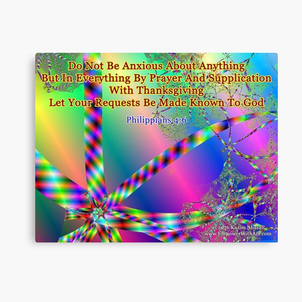 Philippians 4:6 Do Not Be Anxious About Anything Canvas Print