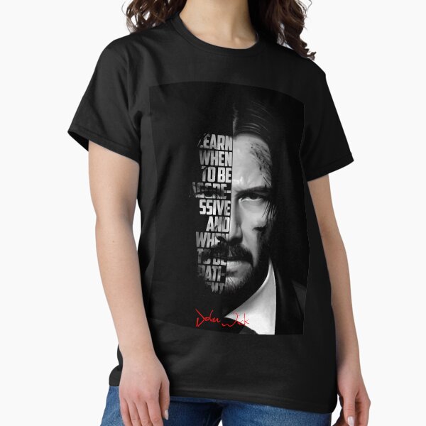 Artikel-Vorschau von Black and white John Wick quote., designt und verkauft von The Wise Fortress.