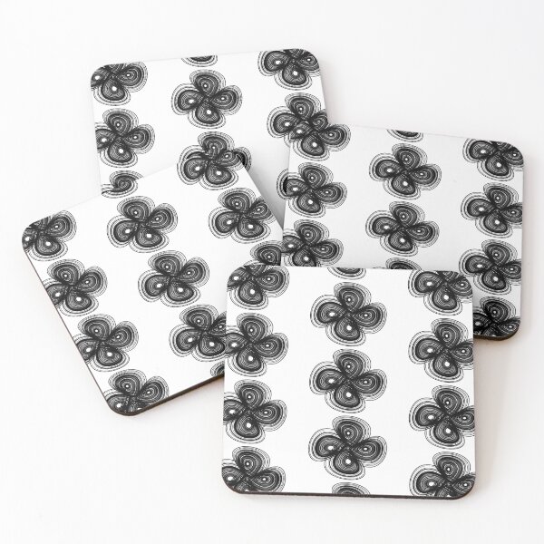 Item preview, Double chaotic strange attractor design - black designed and sold by rahilvalani.
