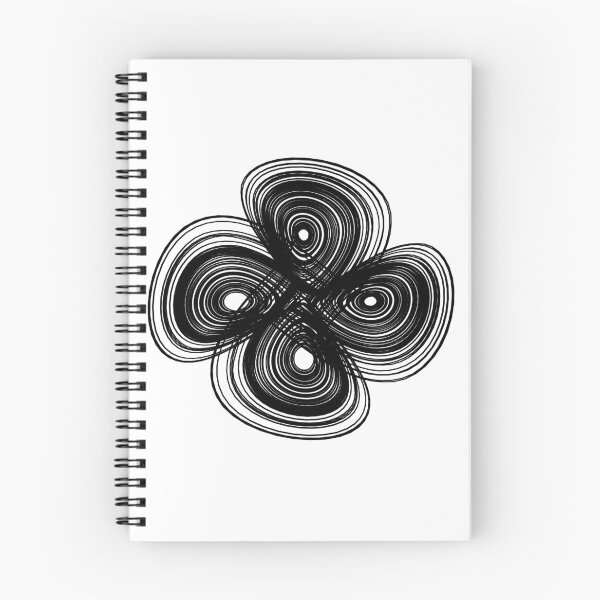 Item preview, Double chaotic strange attractor design - black designed and sold by rahilvalani.