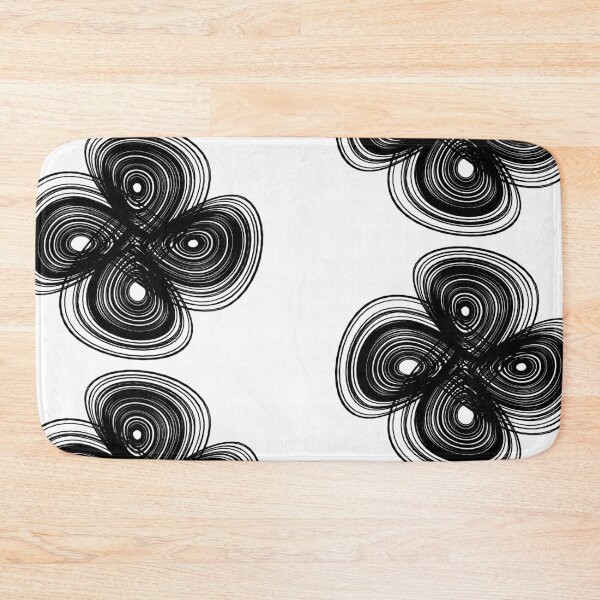 Item preview, Double chaotic strange attractor design - black designed and sold by rahilvalani.