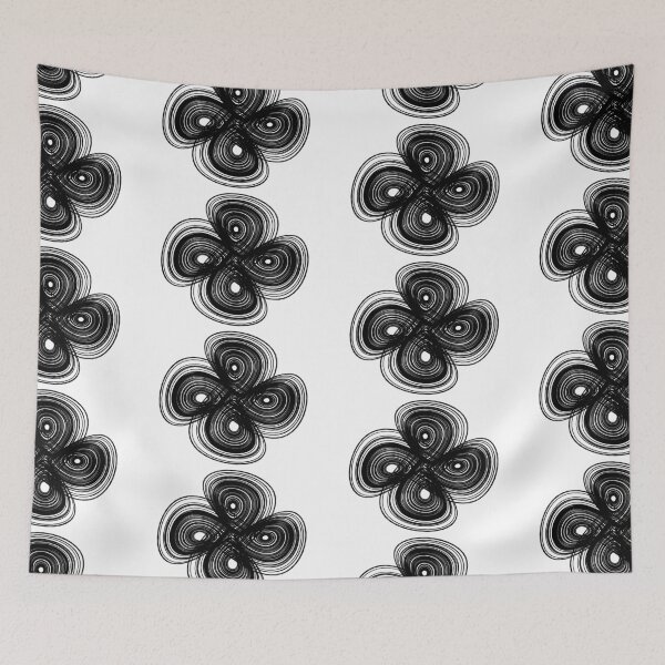 Item preview, Double chaotic strange attractor design - black designed and sold by rahilvalani.