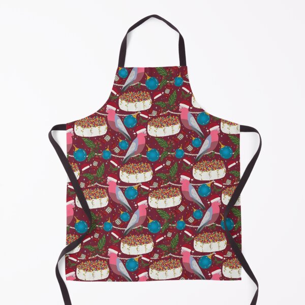 Item preview, Christmas Australian Gallah Parrot Cockatoo Burgundy  designed and sold by Lozzie Eliza Designs.