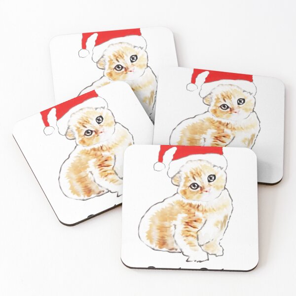 Item preview, Santa Cat Merry Christmas Art #SDARTPROJECT8 designed and sold by sdartproject.