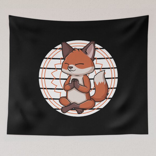 Item preview, Meditation fox mindfulness yoga zen designed and sold by Nessshirts.