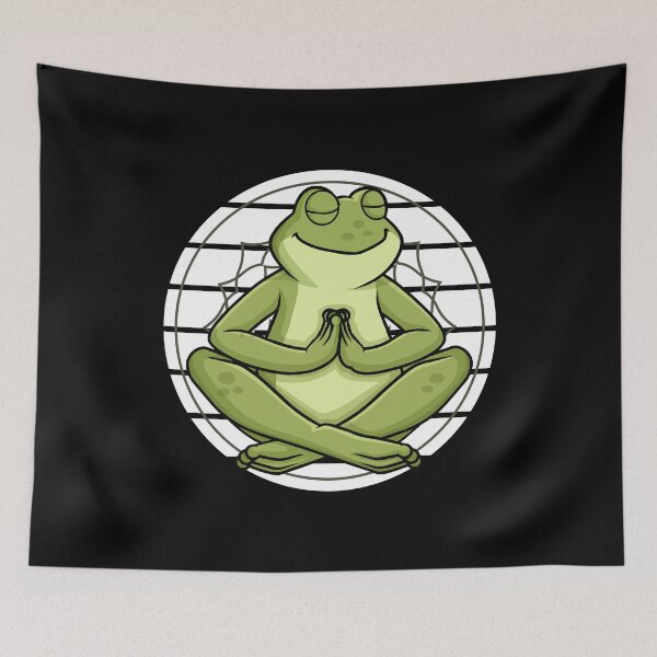 Item preview, Meditation frog mindfulness zen yoga designed and sold by Nessshirts.