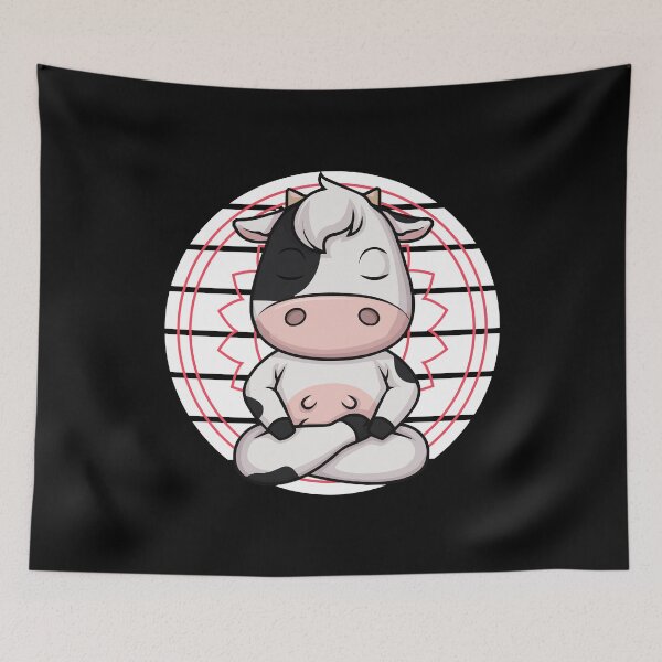 Item preview, 7 chakra mindfulness meditation cow zen designed and sold by Nessshirts.