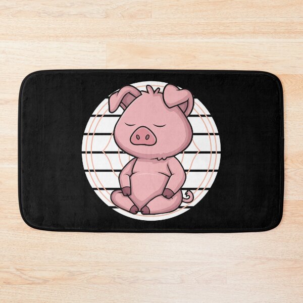 Item preview, Zen yoga mindfulness meditation pig designed and sold by Nessshirts.
