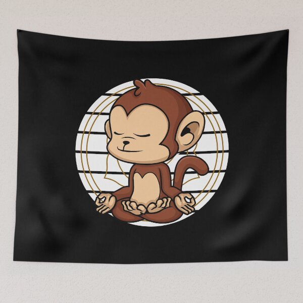 Item preview, Yoga Nidra Zen Meditation Chakra Monkey Chimpanzee designed and sold by Nessshirts.