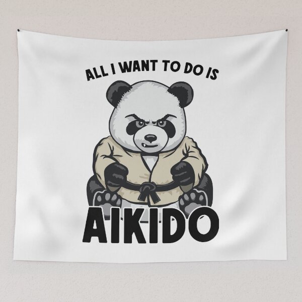 Item preview, Aikido Panda All I Want To Do Is Cute Bear designed and sold by GrandeDuc.