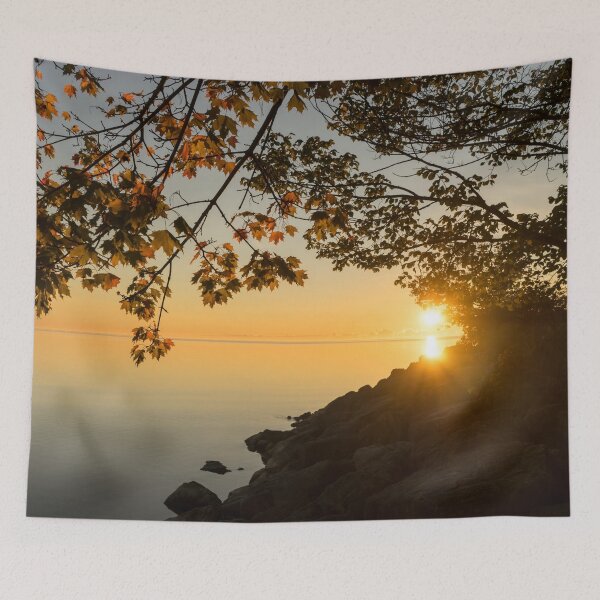 Item preview, Golden Autumn - Glorious Sunrise on the Shore  designed and sold by Georgia Mizuleva.