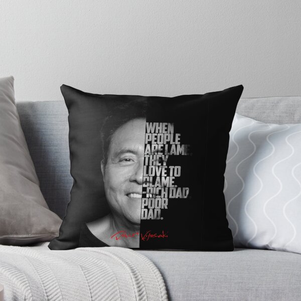 Item preview, Black and white Robert Kiyosaki Rich Dad Poor Dad quote. designed and sold by Enea Kelo.