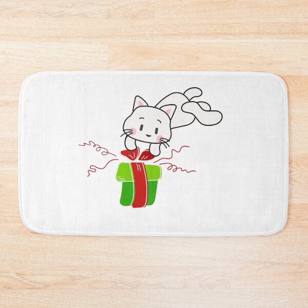 Item preview, Cute happy cat jumping on a gift. designed and sold by TanaLuna.