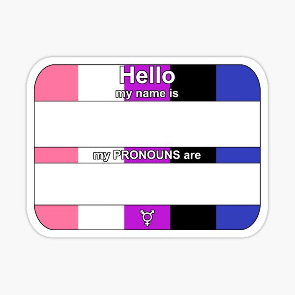 Hello My Pronouns Are Sticker Ally Sticker Waterproof Sticker Pronoun Sticker Lgbtqia Sticker 0109