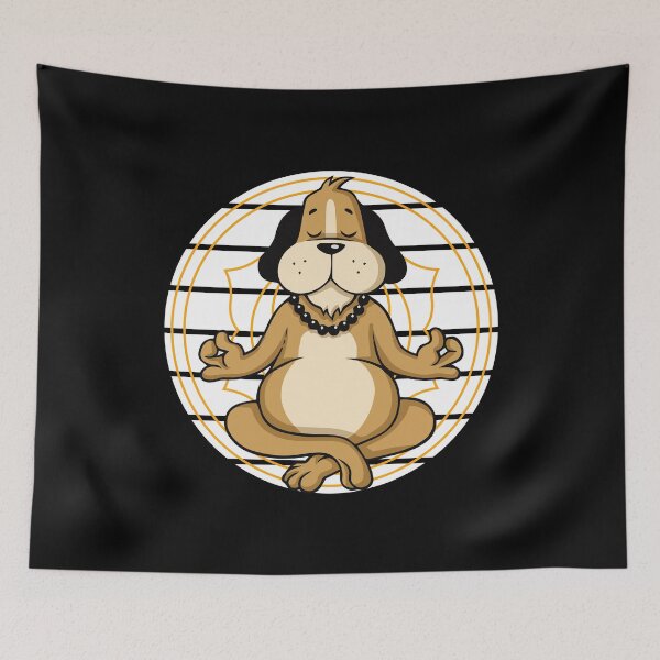 Item preview, Relaxation meditating mindfulness dog zen designed and sold by Nessshirts.