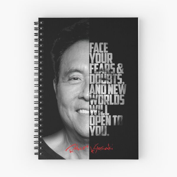 Item preview, Black and white Robert Kiyosaki Rich Dad Poor Dad quote. designed and sold by Enea Kelo.