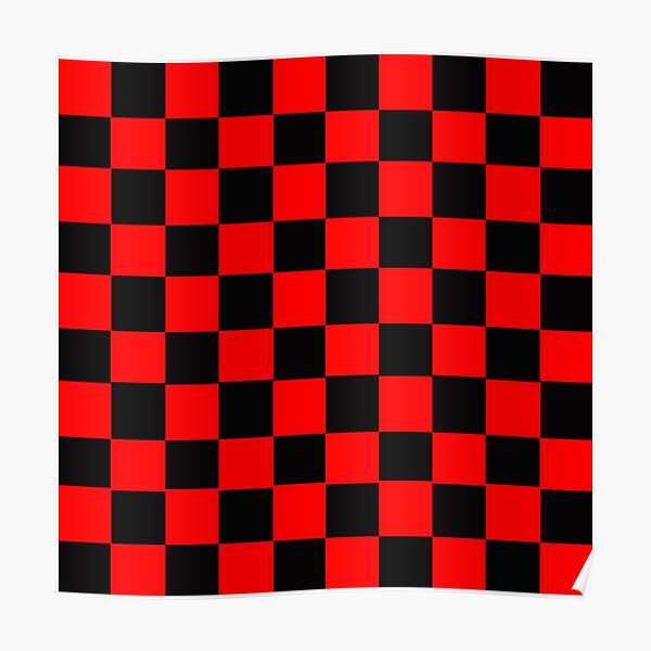 black-and-red-checkered-pattern-poster-for-sale-by-kulsumalik-redbubble