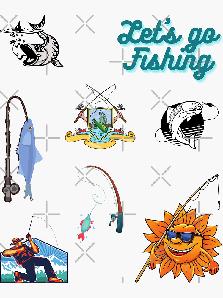 Fishing Sticker Pack #lovefishing Sticker for Sale by