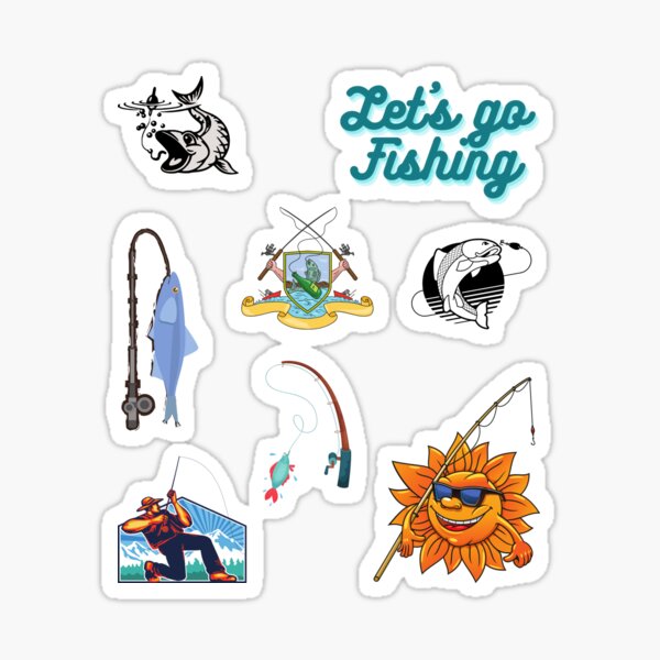 Fishing Sticker Pack #lovefishing Sticker for Sale by AmazingEcraft
