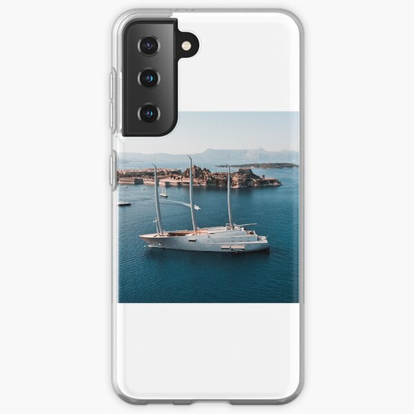 Superyacht at old Fortress of Corfu Samsung Galaxy Soft Case
