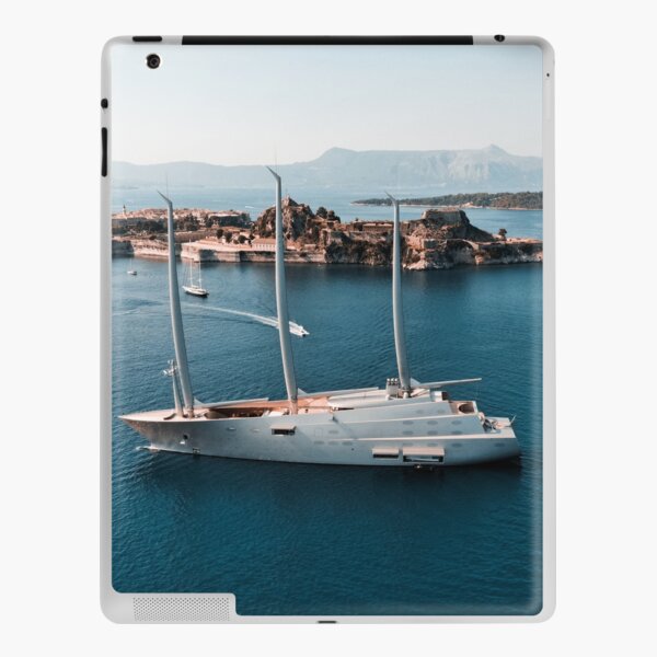 Superyacht at old Fortress of Corfu iPad Skin