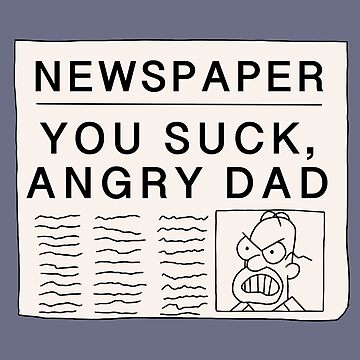 Artwork thumbnail, The Simpsons Angry Dad Newspaper by thebcarts