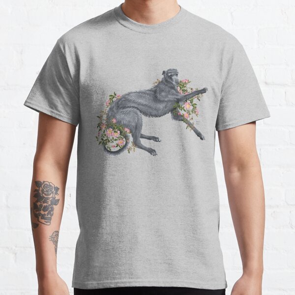Deerhound and roses Classic T-Shirt