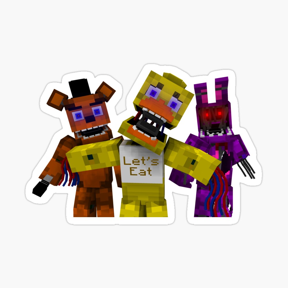 fnaf 1 crew Sticker for Sale by scoobsmcdoobs