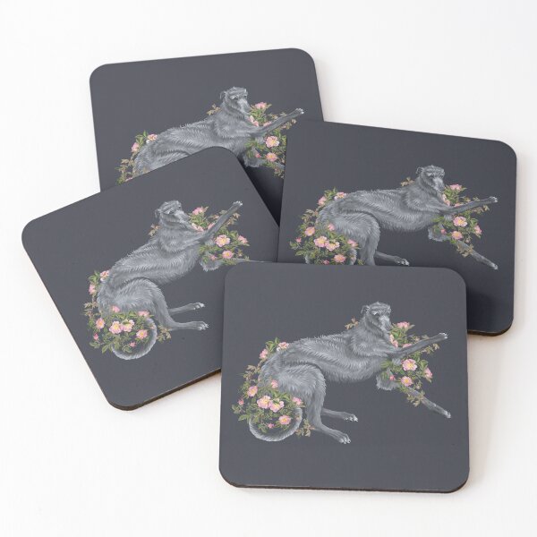Item preview, Deerhound and roses designed and sold by VEROfojt.