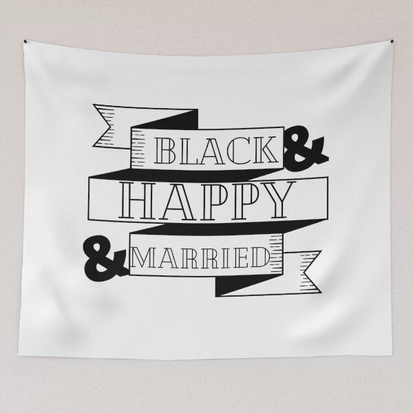 Item preview, Black Happy and married. designed and sold by Rajpramanik.