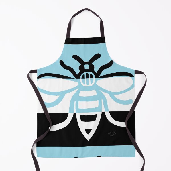 Item preview, Manchester Worker Bee Blue White Black Stripes 1 2020 designed and sold by MarkEdz.