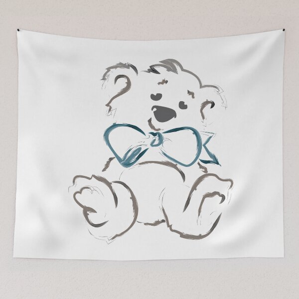 Item preview, Cuddly teddy bear with a bow designed and sold by IrenaW.