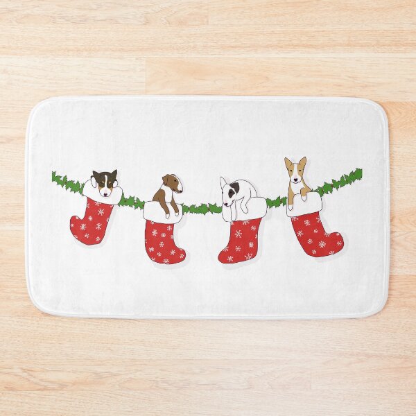 Item preview, Christmas Bull Terrier Puppies - Transparent designed and sold by Qtea.