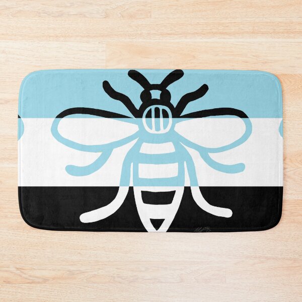 Item preview, Manchester Worker Bee Blue White Black Stripes 1 2020 designed and sold by MarkEdz.