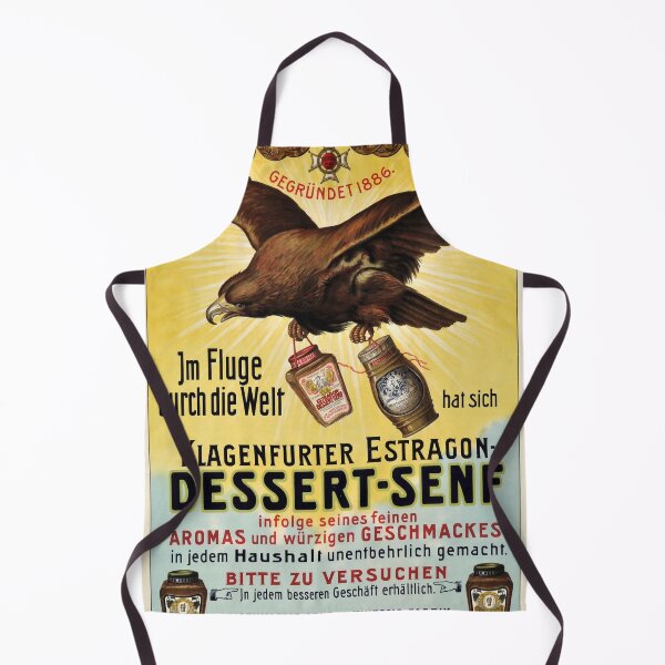 Item preview, retro klagenfurter estragon dessert senf im fluge durch die welt designed and sold by CorasPosters.