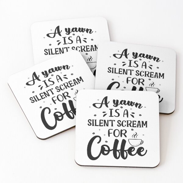 Item preview, yawn is a silent scream for coffee designed and sold by Majesticoo.