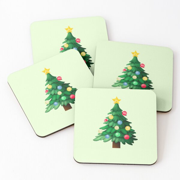 Item preview, Christmas tree emojii designed and sold by PinkShinyArt.