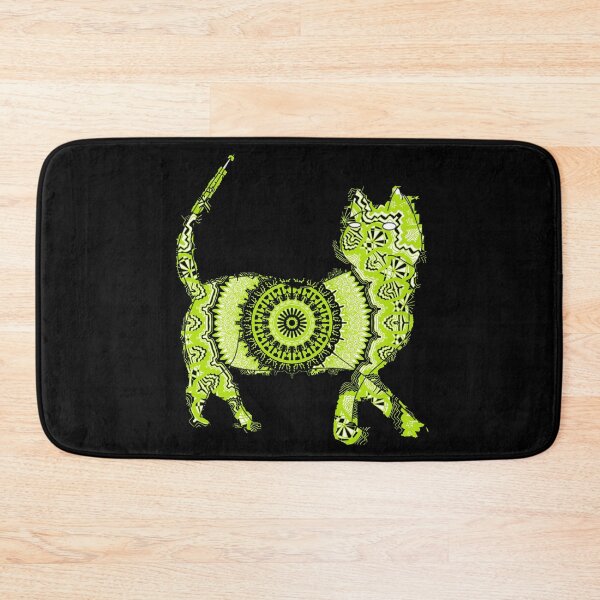 Item preview, Green mandala cat designed and sold by spiritual-tee.